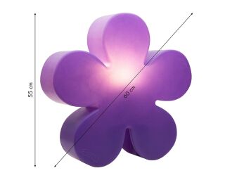 8 Seasons Design Motivleuchte Shining Flower 60 cm lila