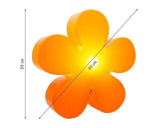 8 Seasons Design Motivleuchte Shining Flower 60 cm orange