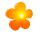 8 Seasons Design Motivleuchte Shining Flower 60 cm orange