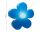8 Seasons Design Motivleuchte Shining Flower 60 cm blau