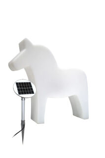 8 Seasons Design Motivleuchte Shining Horse Solar 43 cm weiß