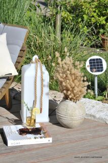 8 Seasons Design Motivleuchte Shining Lantern Solar 45 cm weiß