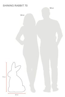 8 Seasons Design Shining Rabbit Solar 70 cm weiß