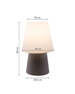 8 Seasons Design Tischleuchte No. 1 taupe 60 cm