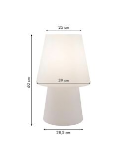 8 Seasons Design Tischleuchte No. 1 weiß LED RGB 60 cm