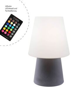 8 Seasons Design Tischleuchte No. 1 grau LED RGB 60 cm