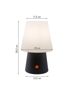 8 Seasons Design Akku Tischleuchte No. 1 anthrazit LED 30 cm