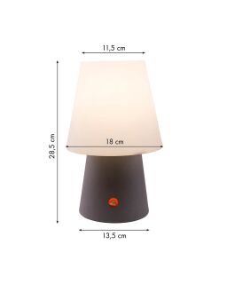 8 Seasons Design Akku Tischleuchte No. 1 taupe LED 30 cm