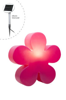 8 Seasons Design Motivleuchte Shining Flower Solar 40 cm pink