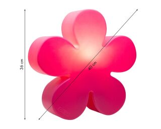 8 Seasons Design Motivleuchte Shining Flower Solar 40 cm pink
