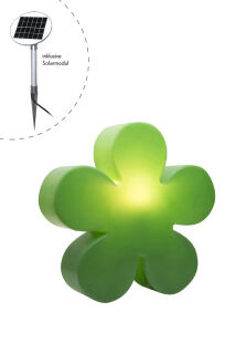 8 Seasons Design Motivleuchte Shining Flower Solar 40 cm grün