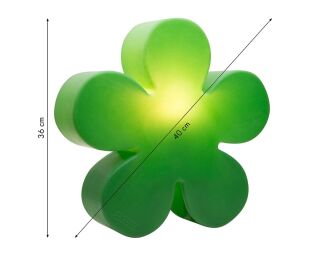 8 Seasons Design Motivleuchte Shining Flower Solar 40 cm grün