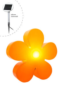8 Seasons Design Motivleuchte Shining Flower Solar 40 cm orange