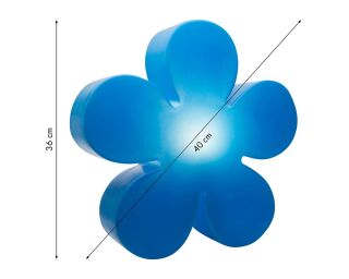 8 Seasons Design Motivleuchte Shining Flower Solar 40 cm blau