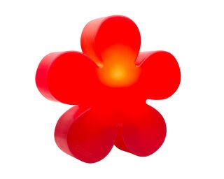 8 Seasons Design Motivleuchte Shining Flower Solar 60 cm rot