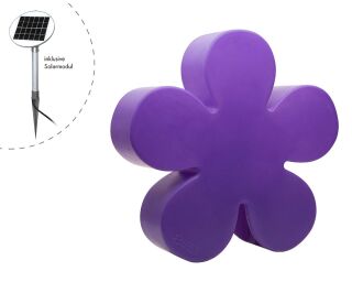 8 Seasons Design Motivleuchte Shining Flower Solar 60 cm lila