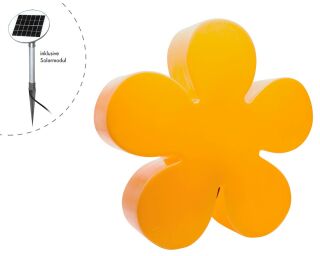 8 Seasons Design Motivleuchte Shining Flower Solar 60 cm gelb