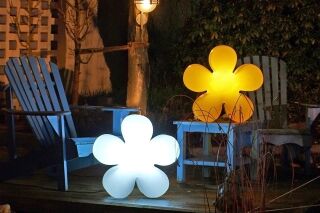 8 Seasons Design Motivleuchte Shining Flower Solar 60 cm orange