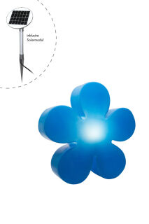 8 Seasons Design Motivleuchte Shining Flower Solar 60 cm blau