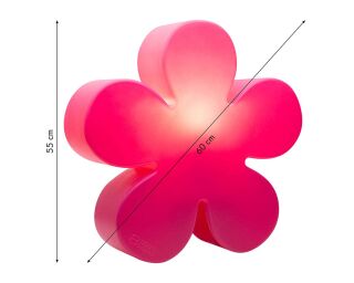 8 Seasons Design Motivleuchte Shining Flower Solar 60 cm pink