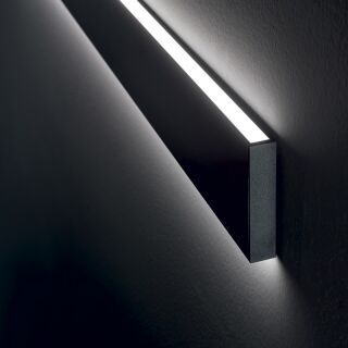 Ideal Lux Steel AP Wandleuchte 32W 4000K schwarz LED