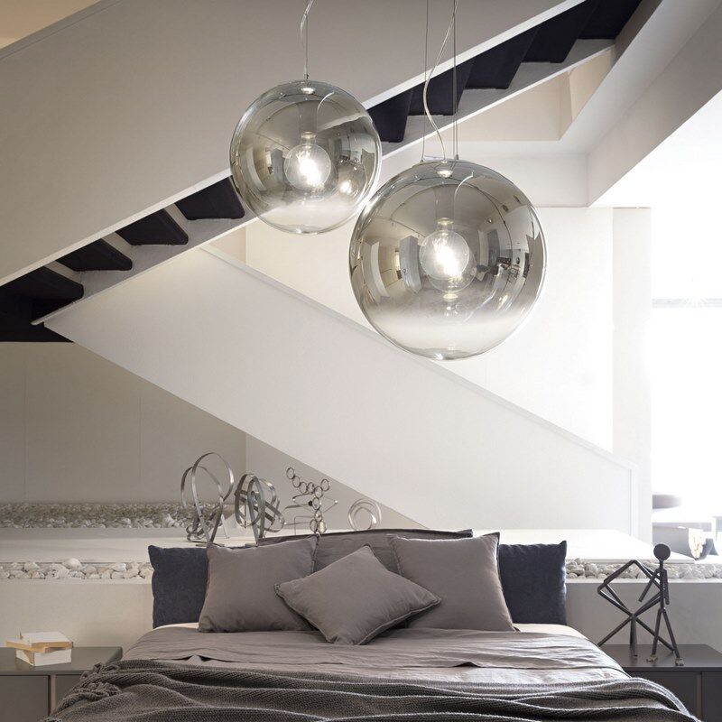 Ideal Lux Mapa Fade SP1 D40 Pendelleuchte Chrom E27 Leuchten Welt c