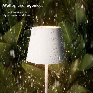 Sigor Nuindie mini 25 USB-C schneeweiß rund Akku-Tischleuchte LED