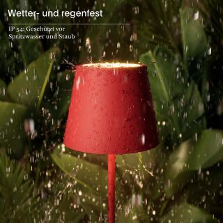 Sigor Nuindie mini 25 USB-C feuerrot rund Akku-Tischleuchte LED