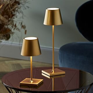 Sigor Nuindie 38 gold rund Akku Tischleuchte LED