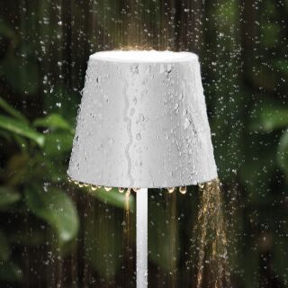 Sigor Nuindie 38 weiß rund Akku Tischleuchte LED