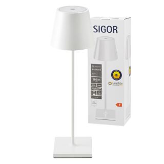 Sigor Nuindie Akku-Tischleuchte LED weiß rund