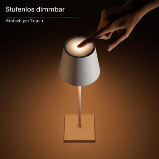 Sigor Nuindie 38 USB-C sonnengelb rund Akku Tischleuchte LED