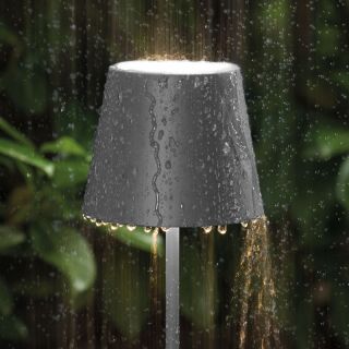 Sigor Nuindie 38 anthrazit rund Akku Tischleuchte LED