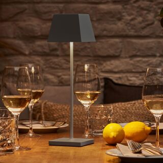 Sigor Nuindie 37 anthrazit eckig Akku Tischleuchte LED