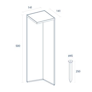 Sigor Nusolar Akku-Solarleuchte LED anthrazit 50cm