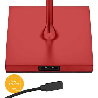 Sigor Nuindie 38 kirschrot eloxiert rund Akku Tischleuchte LED