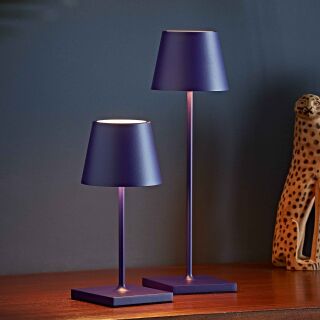Sigor Nuindie mini 25 pflaumenblau rund Akku Tischleuchte LED