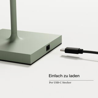 Sigor Nuindie mini 25 USB-C salbeigrün rund Akku Tischleuchte LED