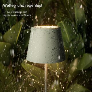 Sigor Nuindie mini 25 USB-C salbeigrün rund Akku Tischleuchte LED