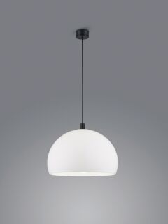 Helestra Doro Pendelleuchte D40 mattschwarz Acryl weiß E27