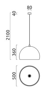 Helestra Doro Pendelleuchte D50 mattschwarz Acryl schwarz E27