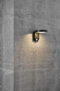 Nordlux Rica Round Wandleuchte Solar LED schwarz 5W IP44