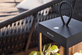 Musterring Grace Akku Laterne LED schwarz 50cm 2,2W IP65