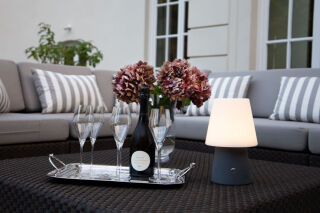 8 Seasons Design Akku Tischleuchte No. 1 anthrazit RGB LED 30 cm