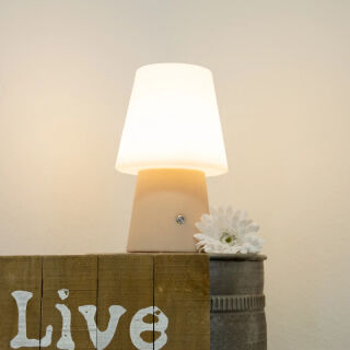8 Seasons Design Akku Tischleuchte No. 1 sand RGB LED 30 cm