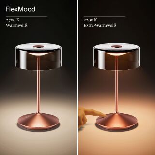 Sigor Numotion 265 roségold Akku Glas Tischleuchte LED