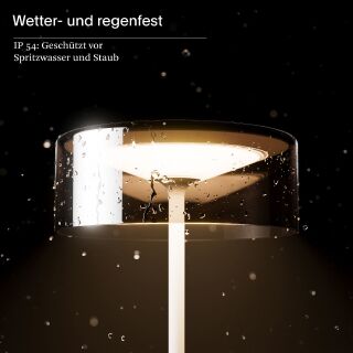 Sigor Numotion 265 bronze Akku Glas Tischleuchte LED