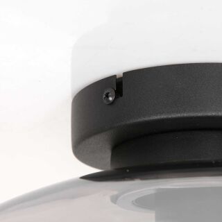 Steinhauer Reflexion Deckenleuchte Rauchglas schwarz E27