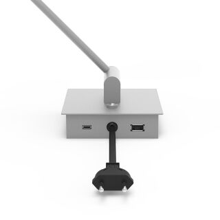 Steinhauer Retina Wandleuchte stahl LED USB