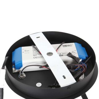 Steinhauer Turound Deckenleuchte Klarglas schwarz LED